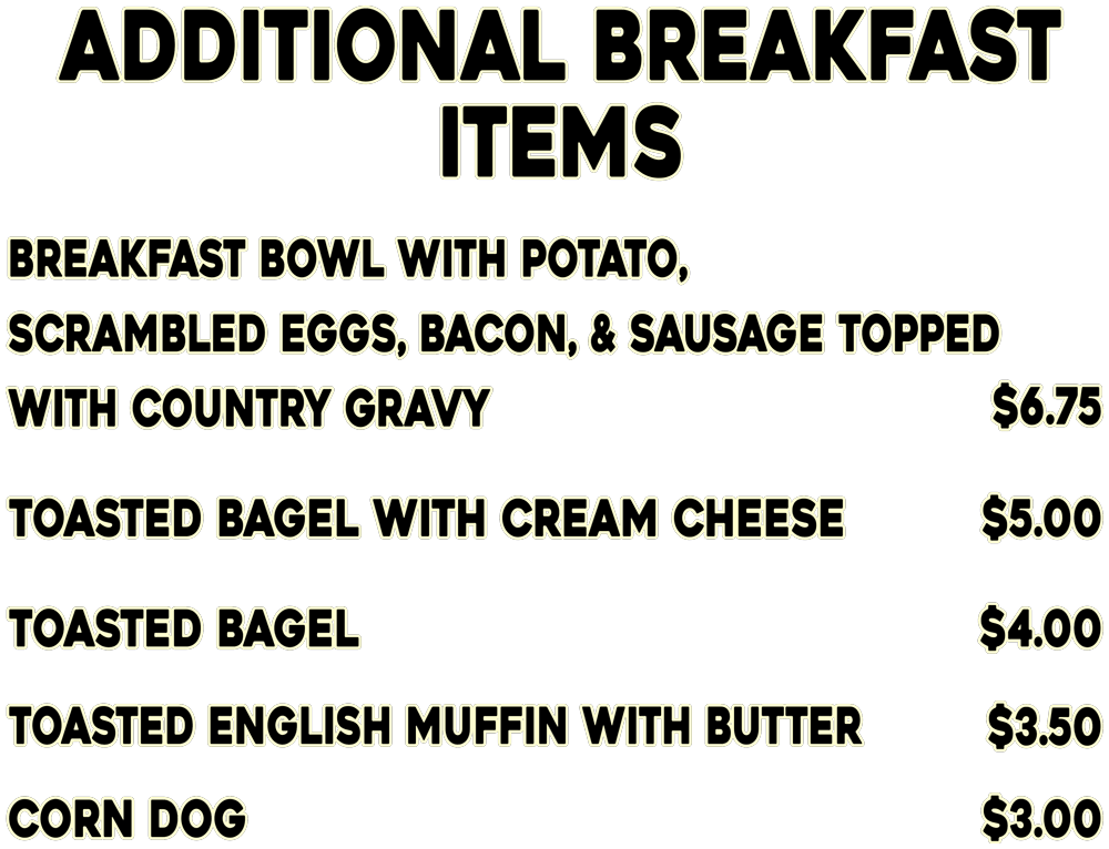 Additional Breakfast Items